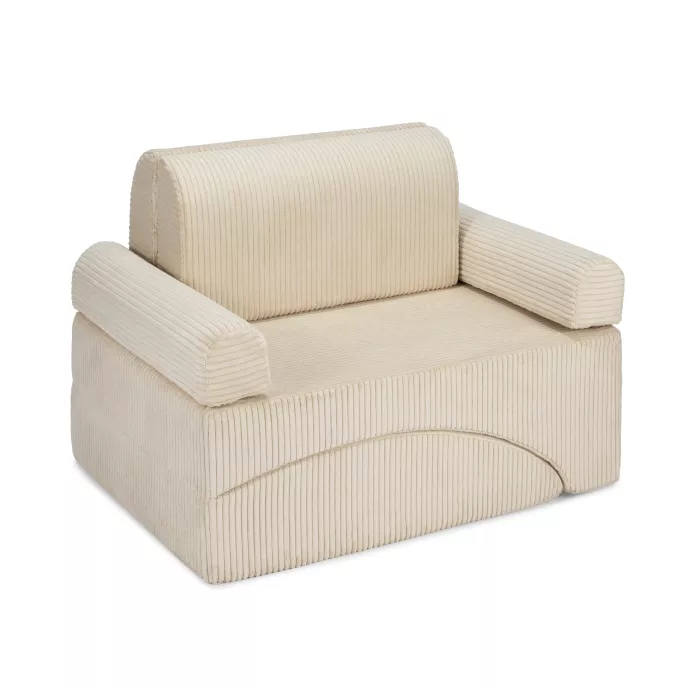 Puffino Smart Chair Corduroy Beige – modułowy fotel dziecięcy z beżowego sztruksu